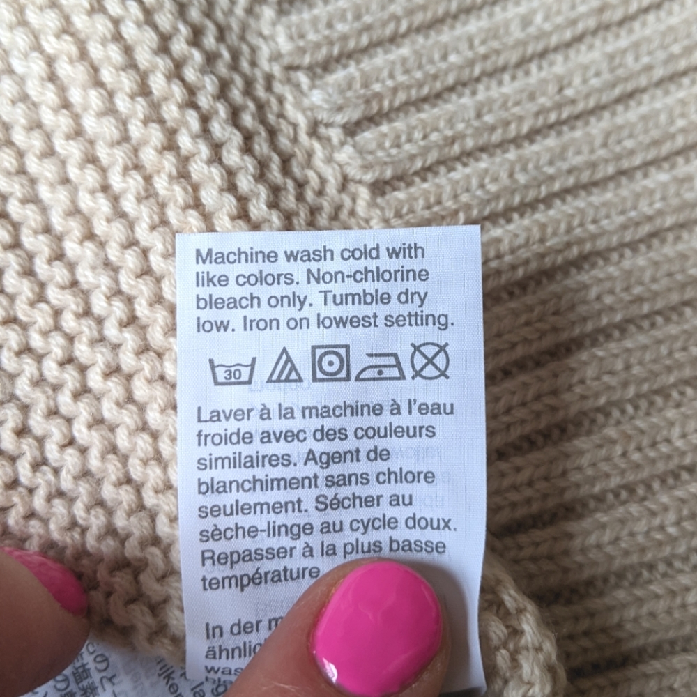 NWT J. Crew Factory Classic Turtleneck Sweater Long Sleeve Oatmeal / Size Small - Picture 6 of 6